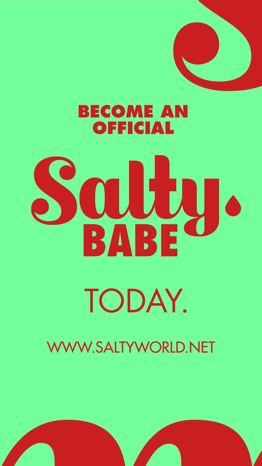 Become an Official Salty Babe Today. www.saltyworld.net