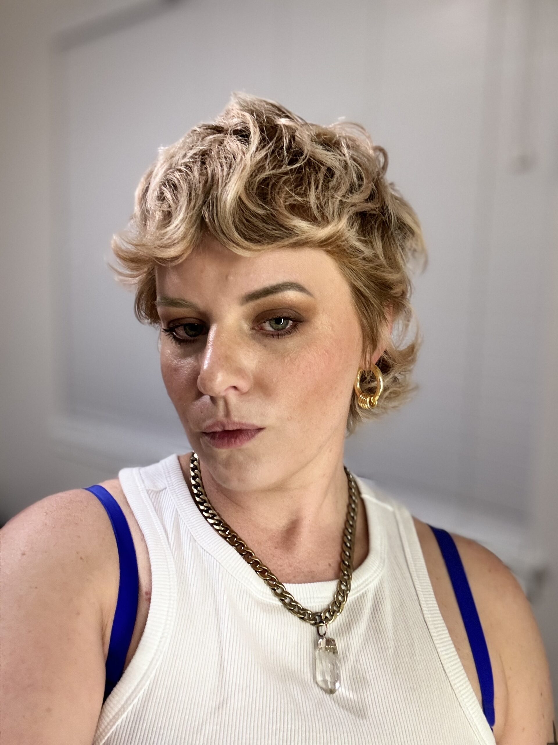 Doing hair. Making party.